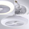 Mini Size 8 Inch Enclosed Socket E26 Ceiling Fan Light 3 Speeds 3 Light Color Dimming and Timing for Small Room Kitchen