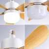 16 Inch Socket Ceiling Fans with Dimmable LED Light 2 in 1 Screw Small Ceiling Fan