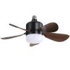 16 Inch Socket Fan Light Ceiling Fans with 3 Lighting Color and Remote E26 Screw in Ceiling Fan