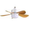 16 Inch Socket Ceiling Fans with Dimmable LED Light 2 in 1 Screw Small Ceiling Fan