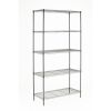 Hyper Tough Chrome Wire Shelf 5-Tier 72" H x 36" W x 16" D, 1750lb Total Capacity