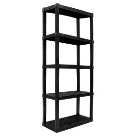 Hyper Tough 5-Tier Shelving Unit, W30 x D14 x H75" Multipurpose Home Storage Organizer, Black