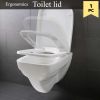 1pc, ergonomic toilet seat, soft close toilet seat with quick release function, thickened bathroom polypropylene square toilet seat