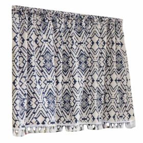 Kitchen Window Curtains Household Partition Curtain Small Half Cafe Curtain, Blue