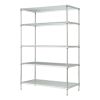 Hyper Tough Chrome Wire Shelf 5-Tier Heavy Duty 72"H x 48"W x 24"D, 4000lb Total Capacity