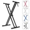 5 CORE Piano Keyboard Stand Double X Style Heavy Duty Adjustable Digital Electric Piano Riser Durable & Sturdy Music Synthesizer Holder Stands For 61