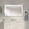 Frameless Rectangular LED Light Bathroom Vanity Mirror