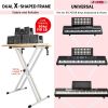 5 CORE Piano Keyboard Stand Double X Style Heavy Duty Adjustable Digital Electric Piano Riser Durable & Sturdy Music Synthesizer Holder Stands For 61