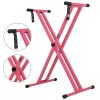 5 CORE Piano Keyboard Stand Double X Style Heavy Duty Adjustable Digital Electric Piano Riser Durable & Sturdy Music Synthesizer Holder Stands For 61