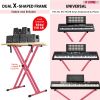 5 CORE Piano Keyboard Stand Double X Style Heavy Duty Adjustable Digital Electric Piano Riser Durable & Sturdy Music Synthesizer Holder Stands For 61