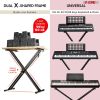 5 CORE Piano Keyboard Stand Double X Style Heavy Duty Adjustable Digital Electric Piano Riser Durable & Sturdy Music Synthesizer Holder Stands For 61