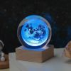 Cosmos Series Crystal Ball Night Lights; Milky Way; Moon; Desktop Bedroom Small Ornaments; Creative Valentine's Day Gifts Birthday Gifts